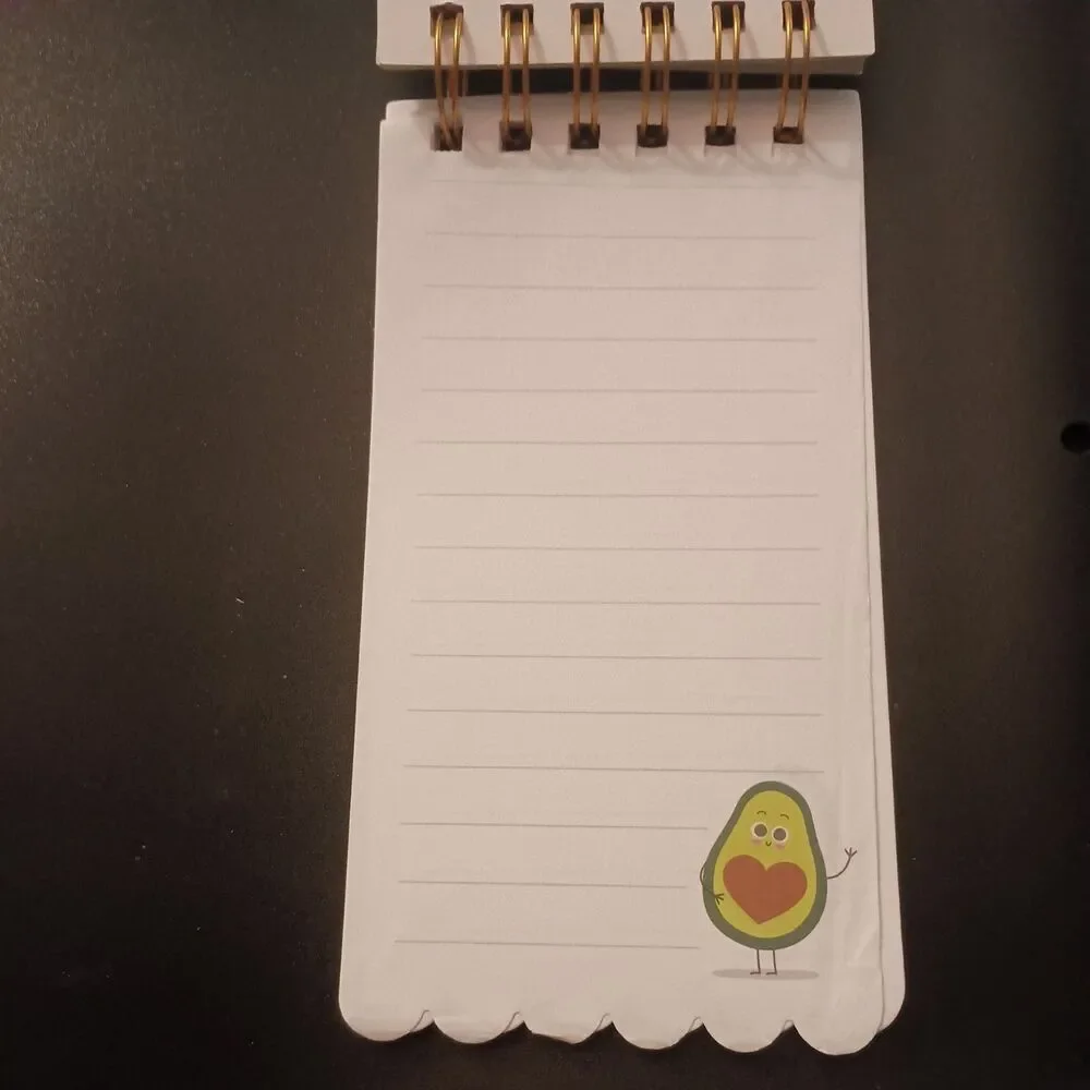 Cute Sequin Avocado Memo Pad